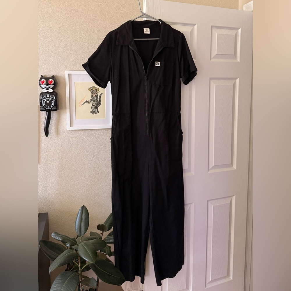 Lucy & Yak Black Short Sleeve Jumpsuit